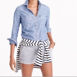 J. Crew City Fit Chino Shorts in Light Blue